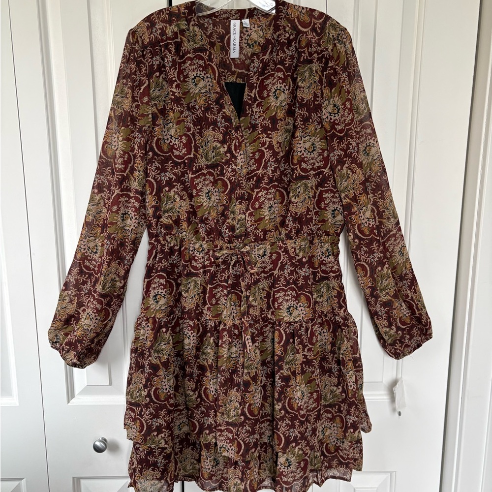 Grace + Karma Bohemian Tiered Dress - Size Large